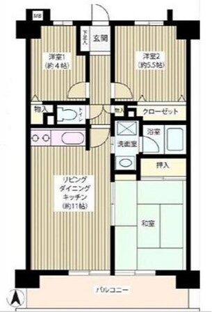 ヴェルデ武蔵野の物件間取画像